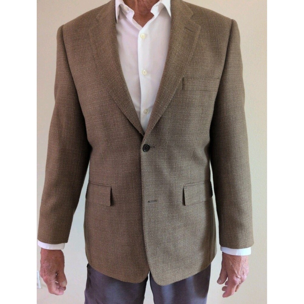 REPORT COLLECTION Mens Brown Paylana Wool Classic  Sport Coat Blazer Jacket 40R